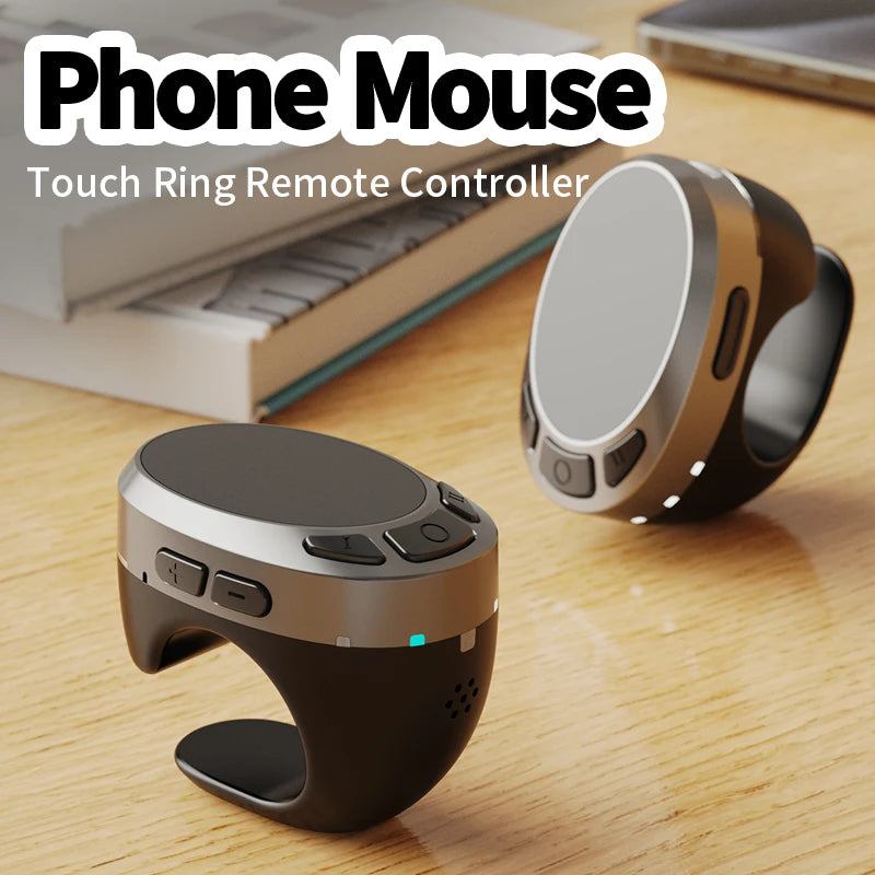 Bluetooth Scrolling Ring Remote – Finger Mouse & Page Turner